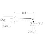 Кронштейн для верхнего душа Ramonsoler Hidroterapia 720 Хром-2