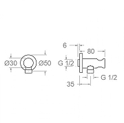 Шланговое подключение Ramonsoler Hidroterapia 3796 Хром-2