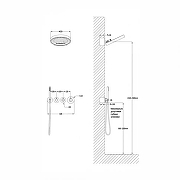 Душевая система Grocenberg GB5020BL с термостатом Черная матовая-8