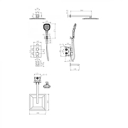 Душевая система Grocenberg GB5050MG с термостатом Золото матовое-8
