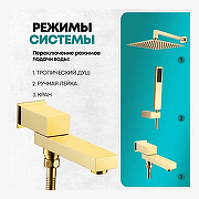 Душевая система Grocenberg GB5089GO-1 Золото-2