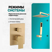 Душевая система Grocenberg GB5089MG-3 Золото матовое-2