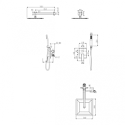 Душевая система Grocenberg GB5089MG-3 Золото матовое-12