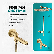 Душевая система Grocenberg GB5099MG-1 Золото матовое-2