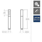 Ручной душ Ramonsoler Accesorios 3714NC Никель брашированный-2