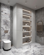 Керамогранит Arcadia Ceramica Invisible Onyx Grey FP1026-A серый полированный 60х120 см-9