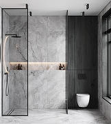 Керамогранит Arcadia Ceramica Bolivia Dove Decor CR4009-D серый карвинг 60х120 см-8