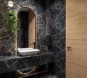 Керамогранит Arcadia Ceramica Cassero Nero CR4017-A темно-серый карвинг 60х120 см-7