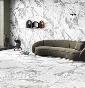 Керамогранит Arcadia Ceramica Malta Bianco CR4018-A белый с серым карвинг 60х120 см-8