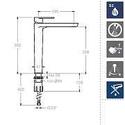 Смеситель для раковины Ramonsoler Alexia 3602 Хром-5