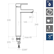 Смеситель для раковины Ramonsoler Drako 3310 Хром-2