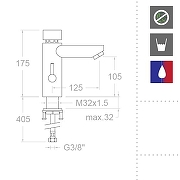 Смеситель для раковины Ramonsoler Solestop 7490 Хром-2