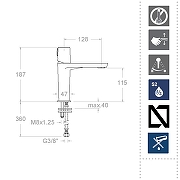 Смеситель для раковины Ramonsoler Tzar 340401NC Никель брашированный-2