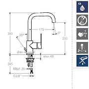 Смеситель для кухни Ramonsoler Alexia 3611 Хром-2
