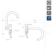 Смеситель для кухни Ramonsoler Drako 3369 Хром-3