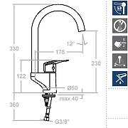 Смеситель для кухни Ramonsoler New Fly 572601 Хром-2