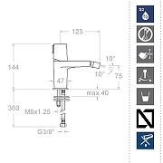 Смеситель для биде Ramonsoler Tzar 340301 Хром-2