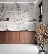 Керамогранит Arcadia Ceramica Malta Bianco Lappato CL4008-A белый с серым карвинг 60х120 см-8