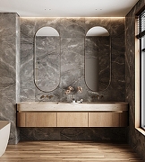 Керамогранит Arcadia Ceramica Pulpis Nero Lappato CL4002-A серый карвинг 60х120 см-9