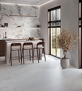 Керамогранит Arcadia Ceramica Lazio Bianco GI8009-B белый матовый с глянцевым эффектом 60х120 см-9