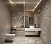 Керамогранит Arcadia Ceramica Royal Grey GI8006-B серый матовый с глянцевым эффектом 60х120 см-9