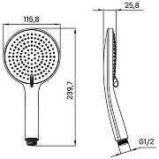 Душевой гарнитур Iddis Optima Home OPH3F20i16 Графит матовый-9
