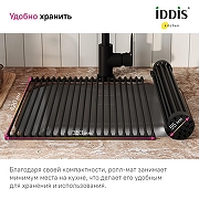 Ролл-мат для кухонной мойки Iddis Kitchen Line ROL35BLi59 Черный матовый-6