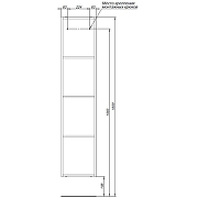 Шкаф пенал Allen Brau Paris 35 1.360006.PGM подвесной Платина матовый-8