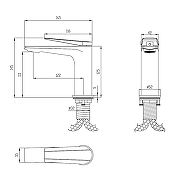 Смеситель для раковины Olive's Viar 28100VRGM Оружейная сталь-2