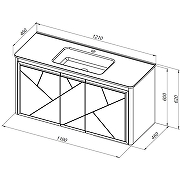Тумба под раковину Allen Brau Paris 120 1.360004.AM подвесная Антрацит матовый-11