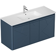 Тумба под раковину Allen Brau Paris 120 1.360004.BGM подвесная Синяя матовая-4