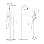 Смеситель для ванны Grocenberg GB900BR Бронза-6