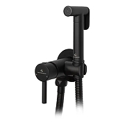 Гигиенический душ со смесителем Grocenberg GB001BL Черный матовый