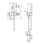 Гигиенический душ со смесителем Grocenberg GB001BL Черный матовый-6