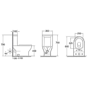 Унитаз-компакт Olive's Cadiz Bidet CDB31126DP с бачком и сиденьем Микролифт-3