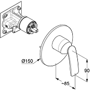 Смеситель для душа Kludi Balance 527550575 Хром-2
