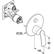 Смеситель для душа Kludi Balance 527599175 Белый Хром-2