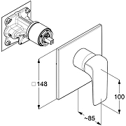 Смеситель для душа Kludi Ameo 417550575 Хром-2