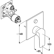 Смеситель для душа Kludi Ameo 417590575 Хром-2