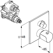 Смеситель для душа Kludi Ameo 418850575 с термостатом Хром-2