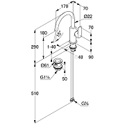 Смеситель для раковины Kludi Renon 420270575 Хром-2