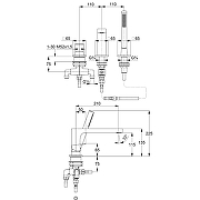 Смеситель на борт ванны Kludi Decus 544483975 Черный матовый-2