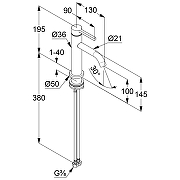 Смеситель для раковины Kludi Nova Fonte Pura 20026N115 Коричневый брашированный-2