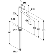 Смеситель для раковины Kludi Nova Fonte Pura 20298N015 Золото брашированное-2