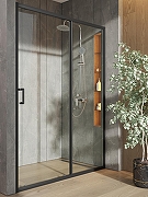 Душевая дверь Orange 140 E02-140TB профиль Черный матовый стекло прозрачное-1