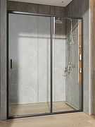 Душевая дверь Orange 150 E02-150TB профиль Черный матовый стекло прозрачное