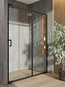 Душевая дверь Orange 150 E02-150TB профиль Черный матовый стекло прозрачное-1