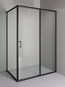 Душевой уголок Orange 130x90 E23-13090TB профиль Черный матовый стекло прозрачное-1