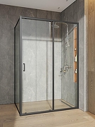 Душевой уголок Orange 130x90 E23-13090TB профиль Черный матовый стекло прозрачное-2