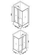 Душевой уголок Orange 130x90 E23-13090TB профиль Черный матовый стекло прозрачное-3